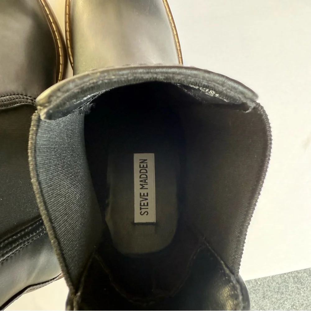 đź–¤Steve Madden Black Laurely Ankle Booties Size 8.5 - NWOT - Picture 8 of 8